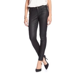 Banana Republic Wax Coated Black Jeans